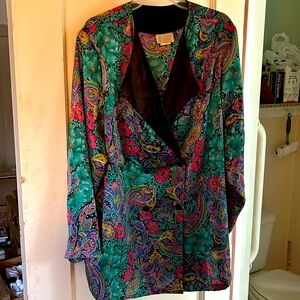 Vintage beautiful lightweight floral suit jacket 2XL